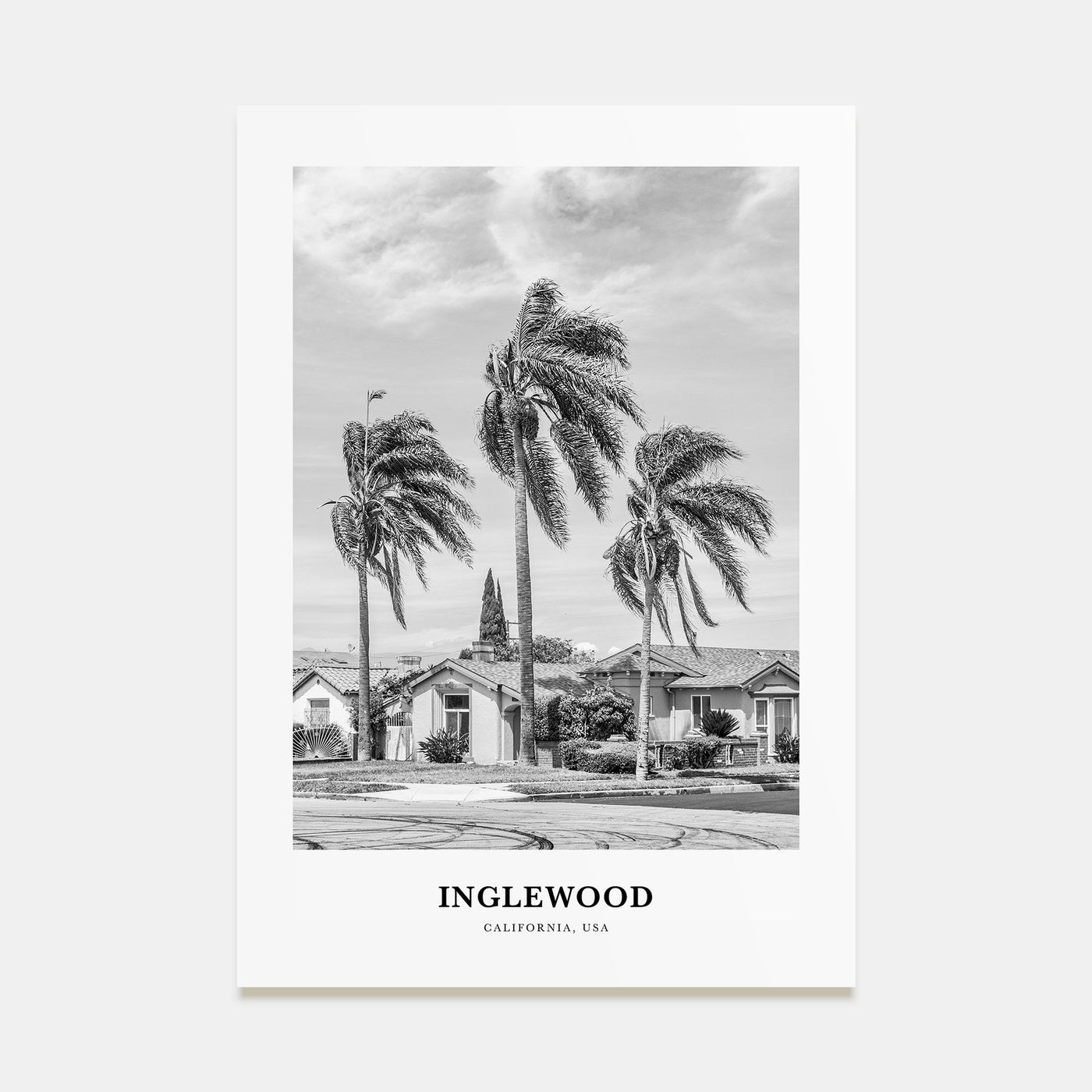 Inglewood Portrait B&W Poster