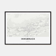 Innsbruck Map Landscape Poster
