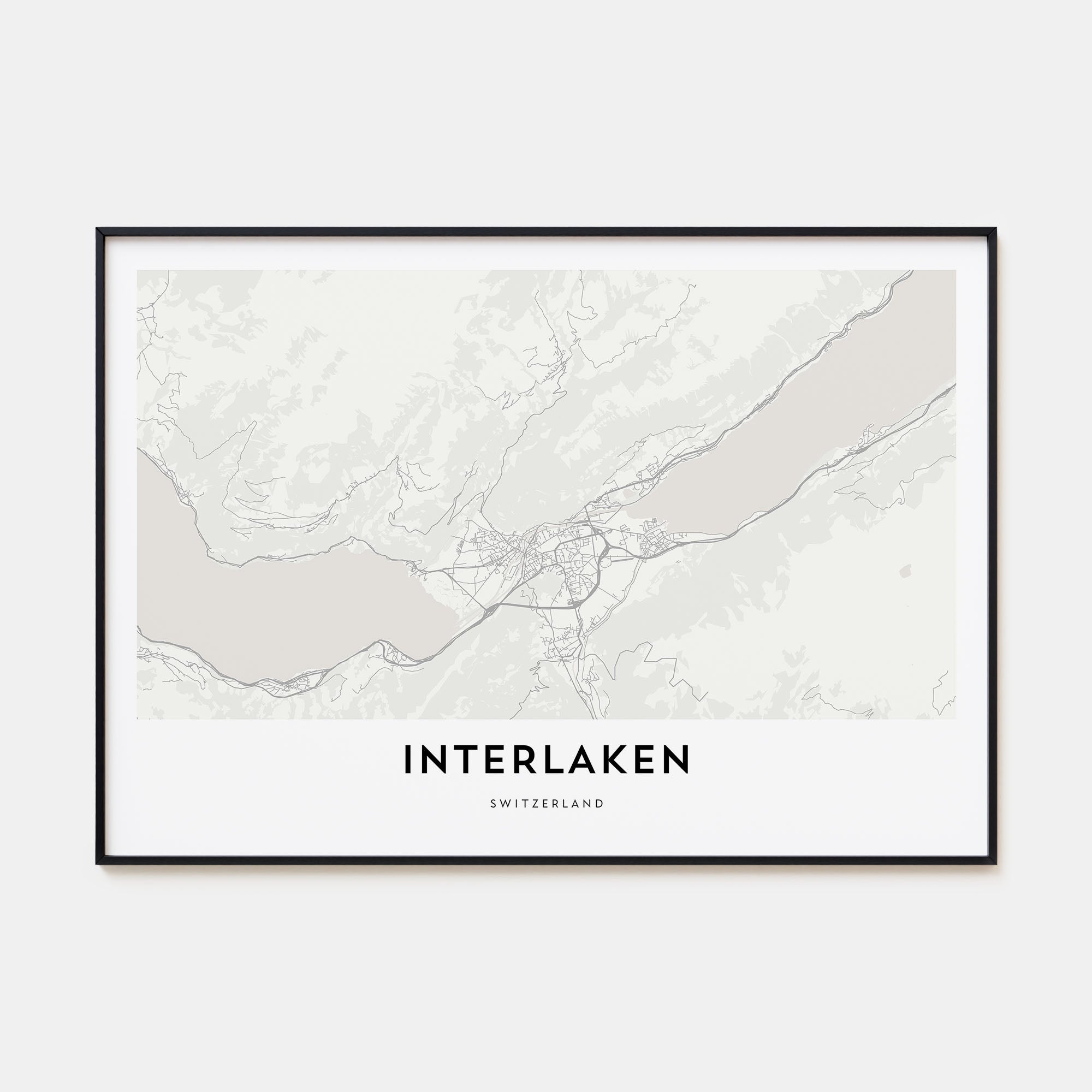 Interlaken Map Landscape Poster