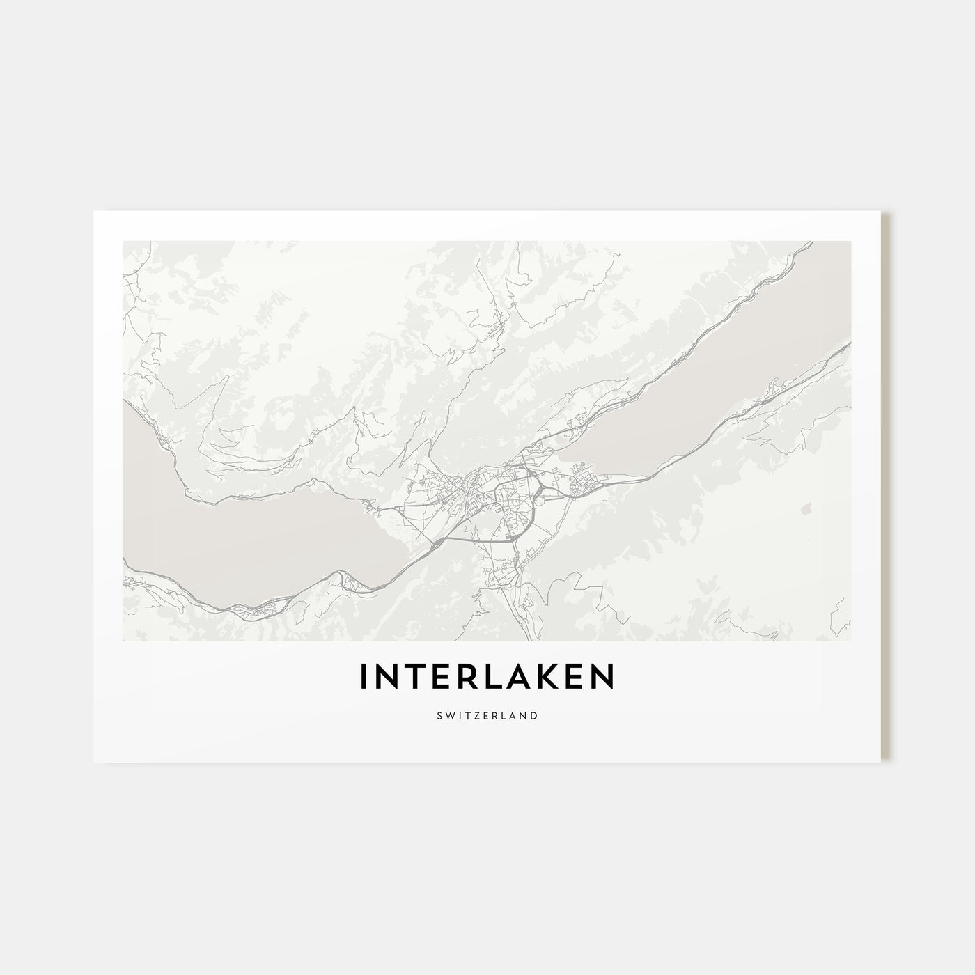 Interlaken Map Landscape Poster