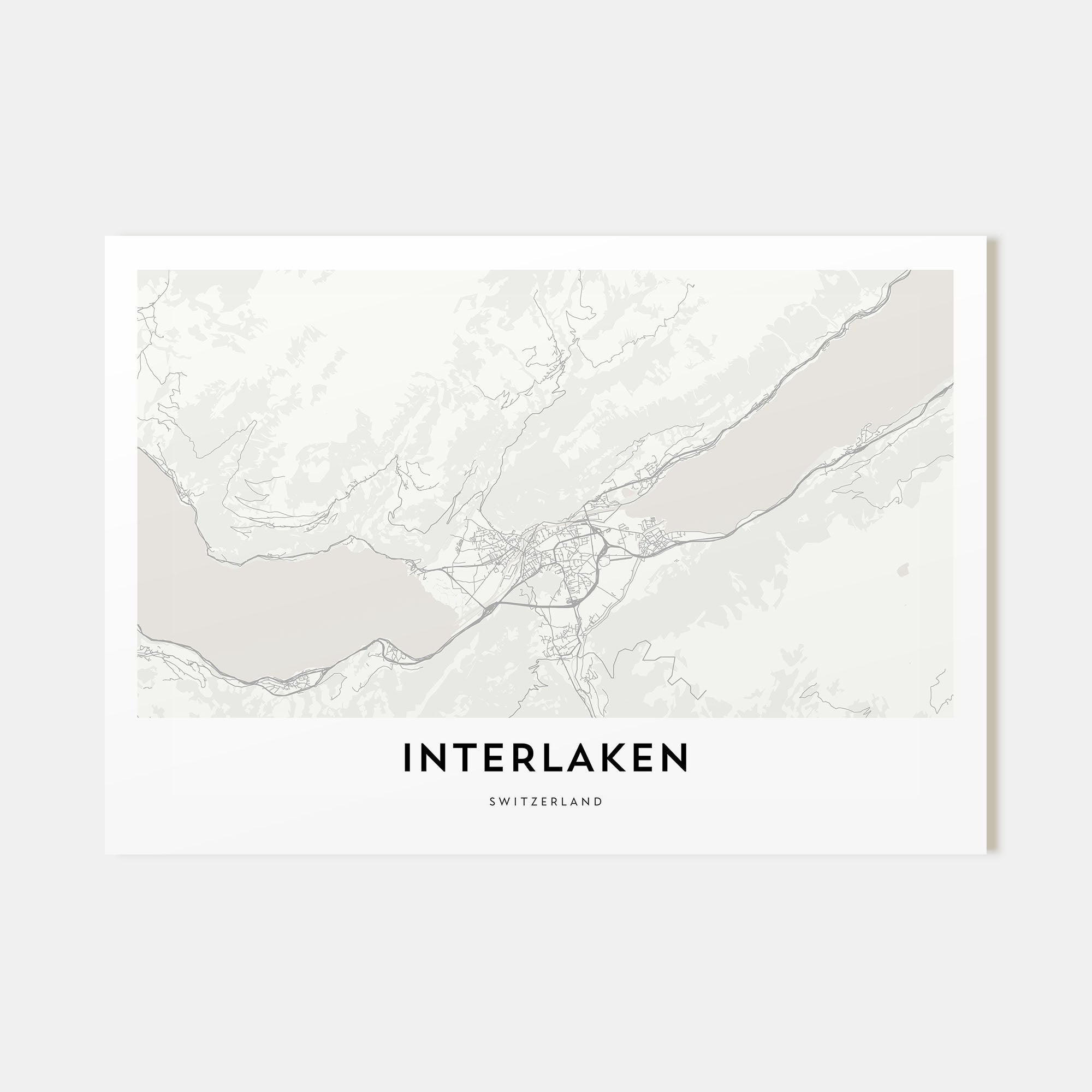 Interlaken Map Landscape Poster