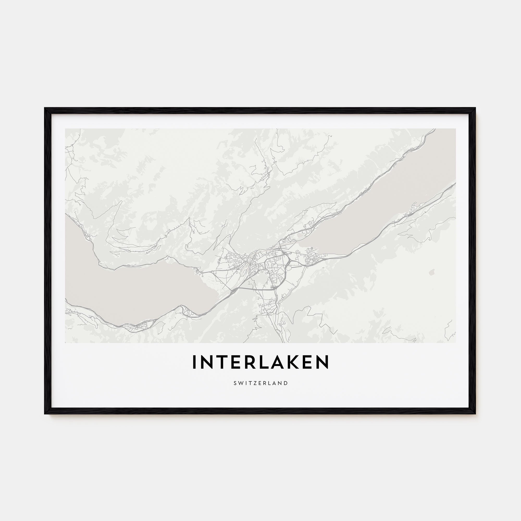 Interlaken Map Landscape Poster