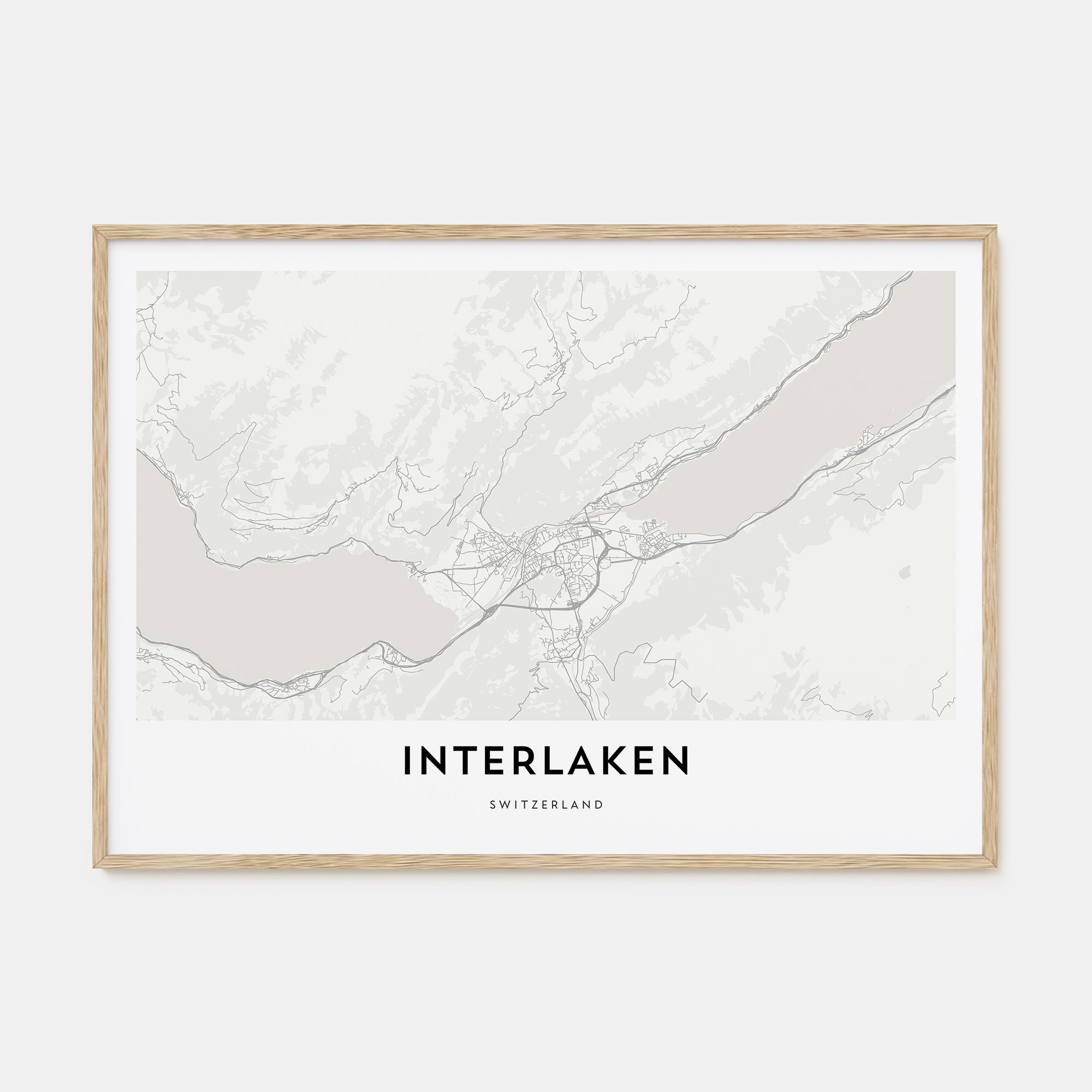 Interlaken Map Landscape Poster