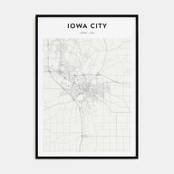 Iowa City Map Portrait Poster