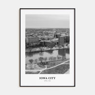 Iowa City Portrait B&W Poster