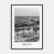 Iowa City Portrait B&W Poster