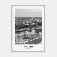 Iowa City Portrait B&W Poster