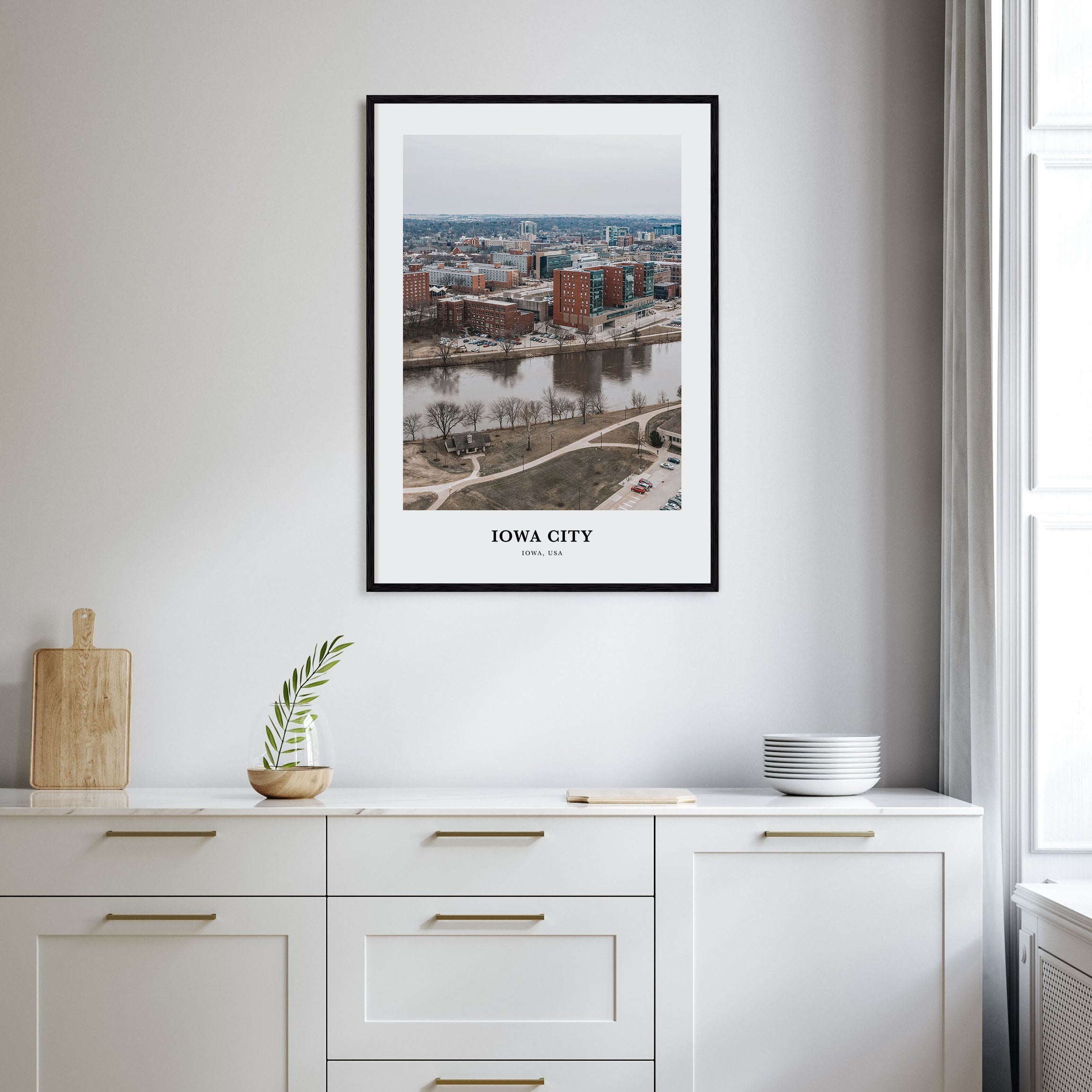 Iowa City Portrait Color Poster