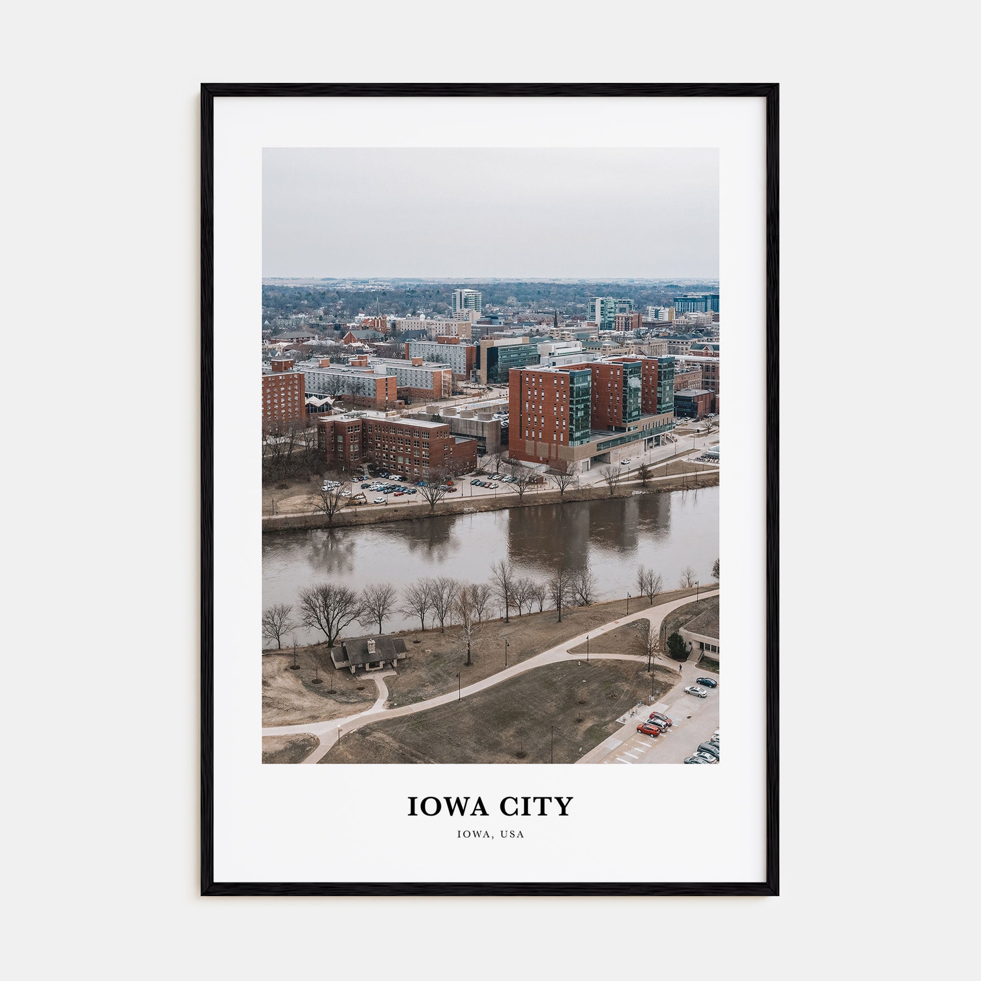 Iowa City Portrait Color Poster