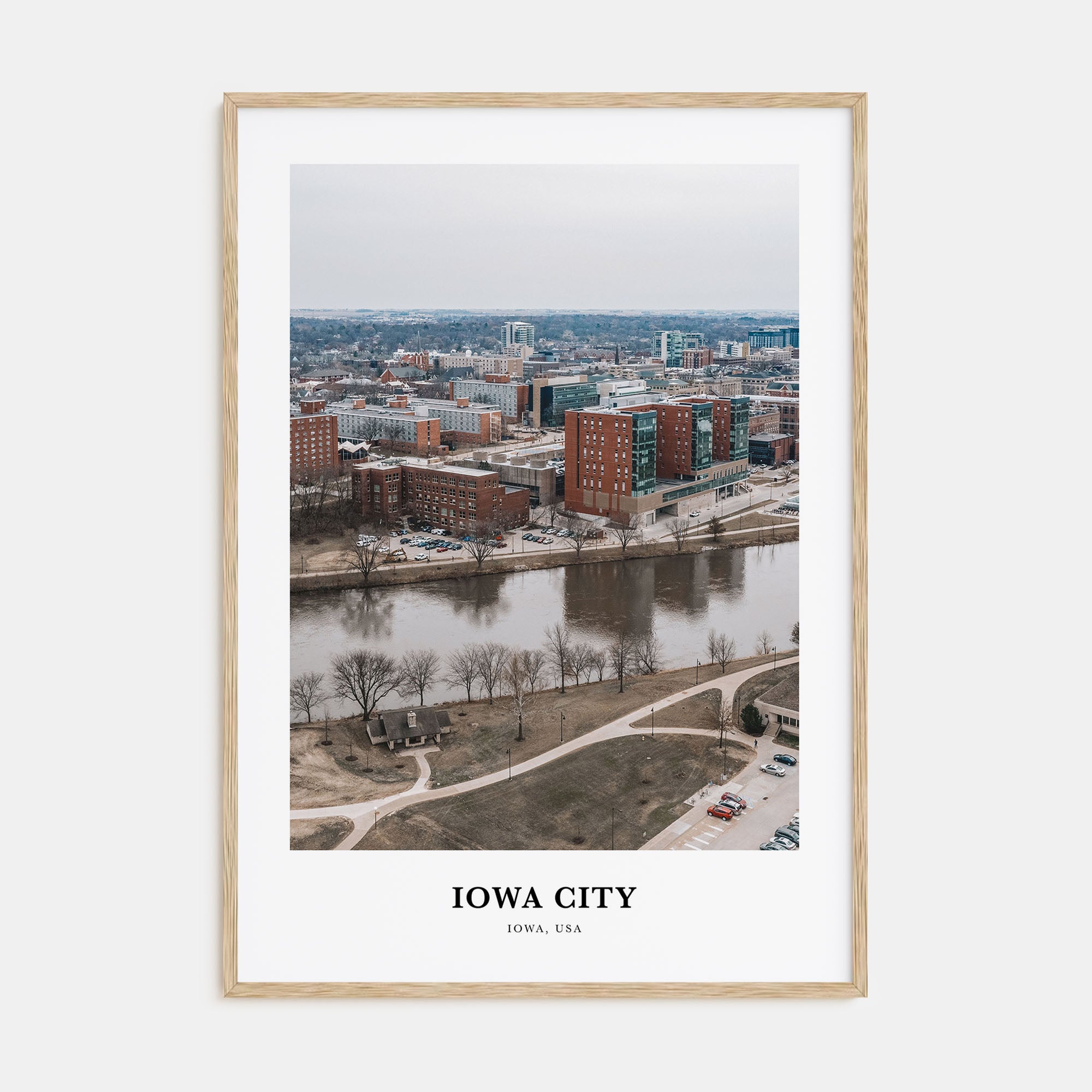 Iowa City Portrait Color Poster
