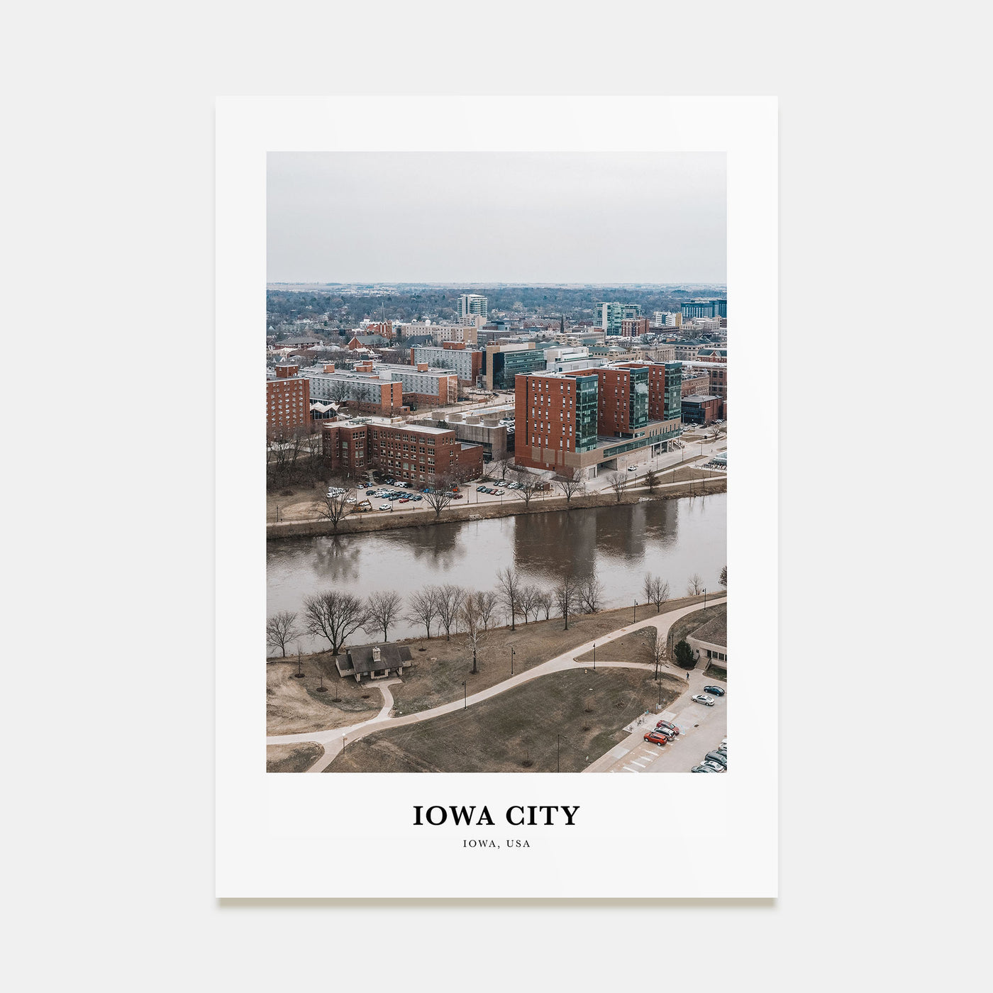 Iowa City Portrait Color Poster