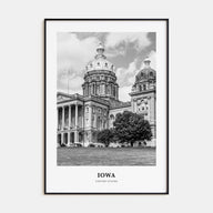 Iowa Portrait B&W Poster