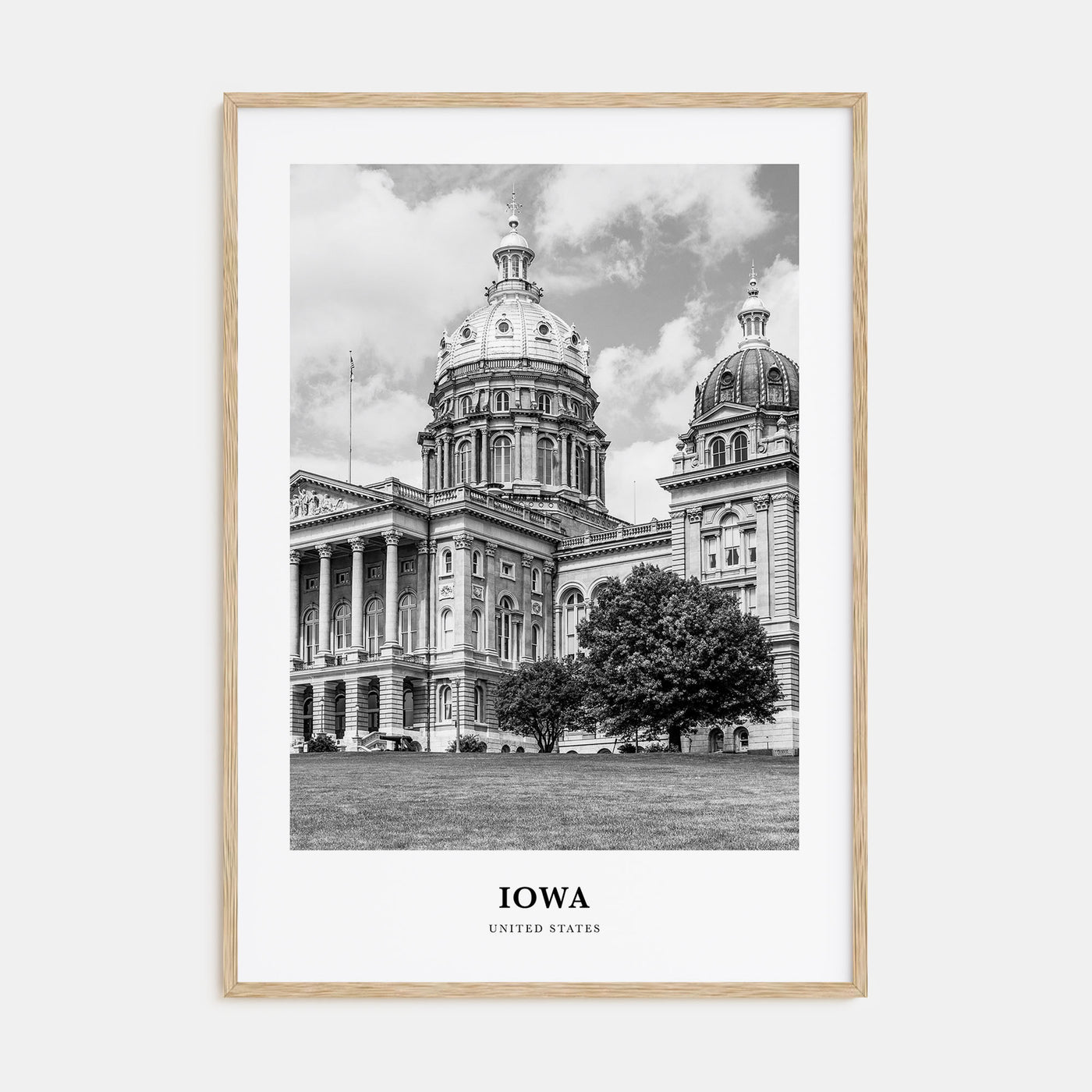 Iowa Portrait B&W Poster