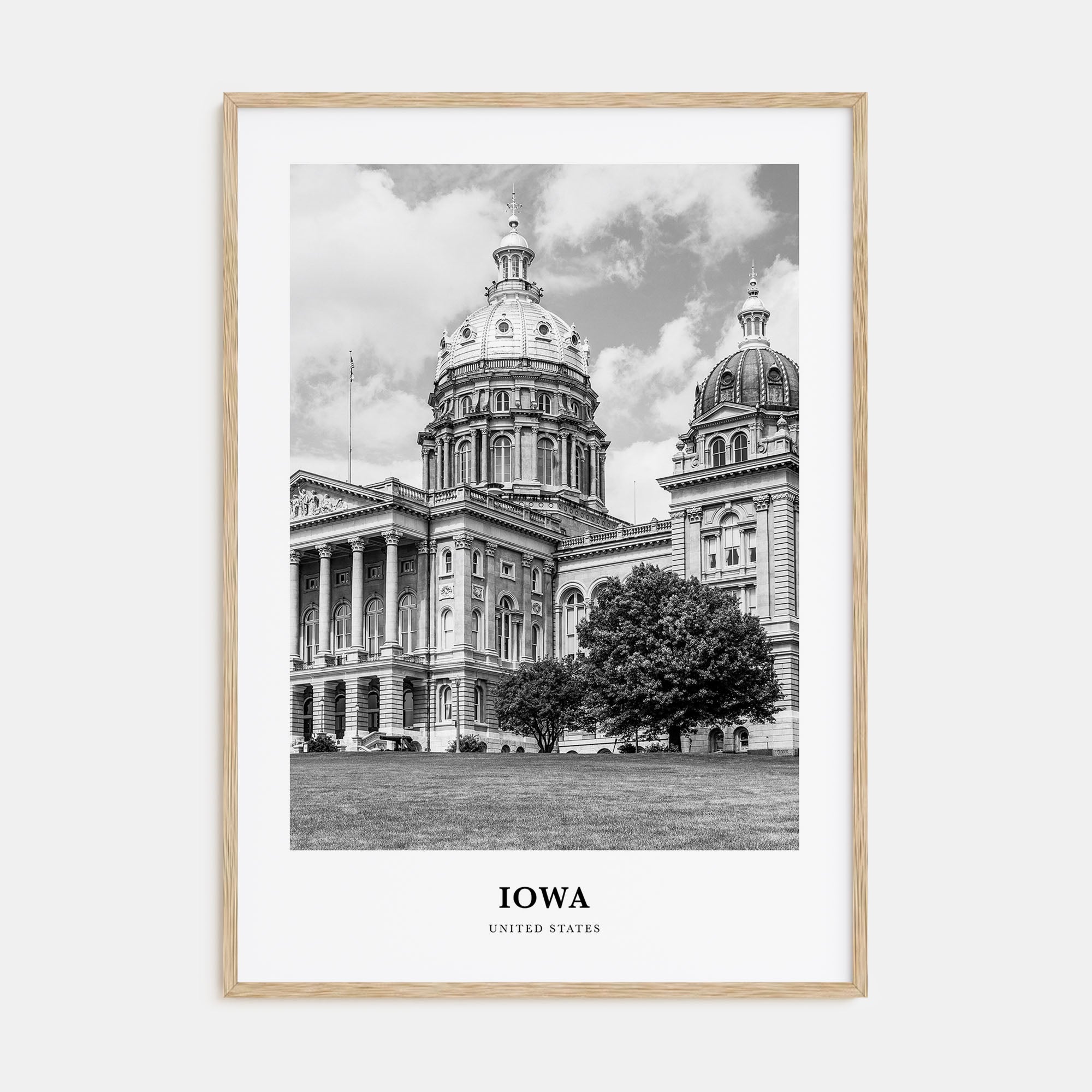 Iowa Portrait B&W Poster