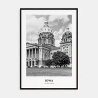 Iowa Portrait B&W Poster