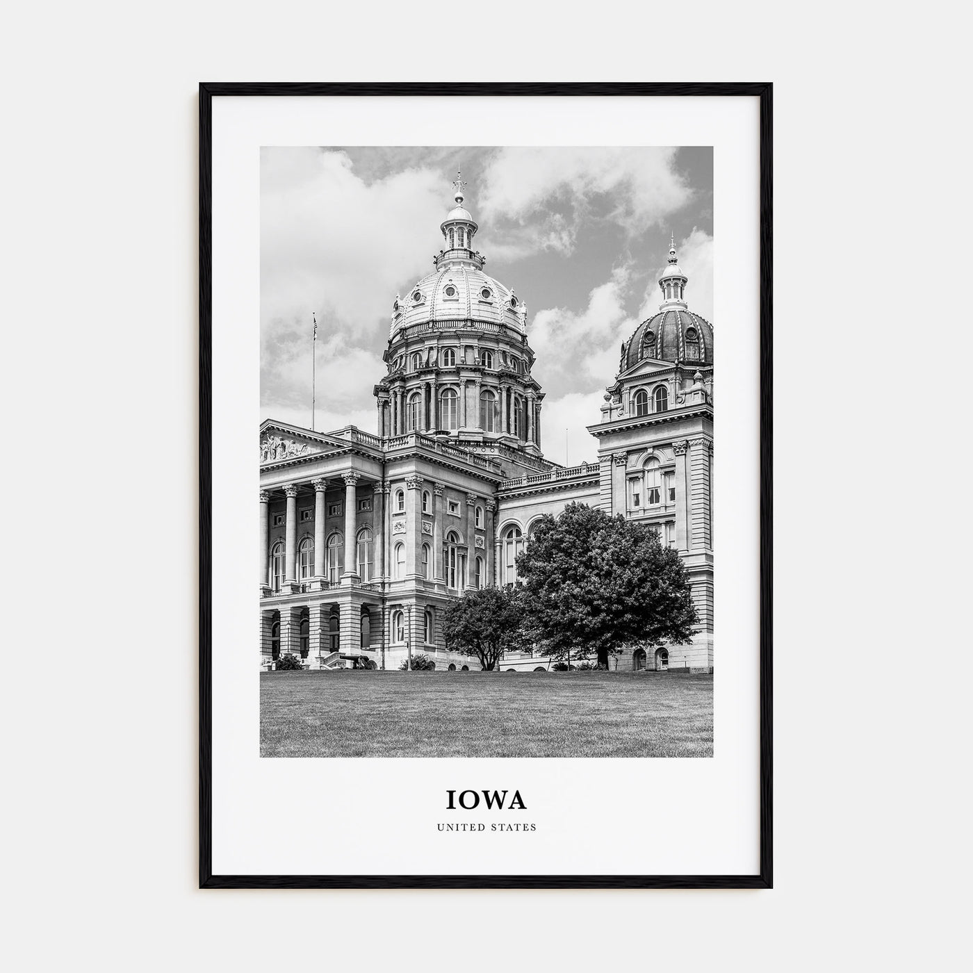 Iowa Portrait B&W Poster