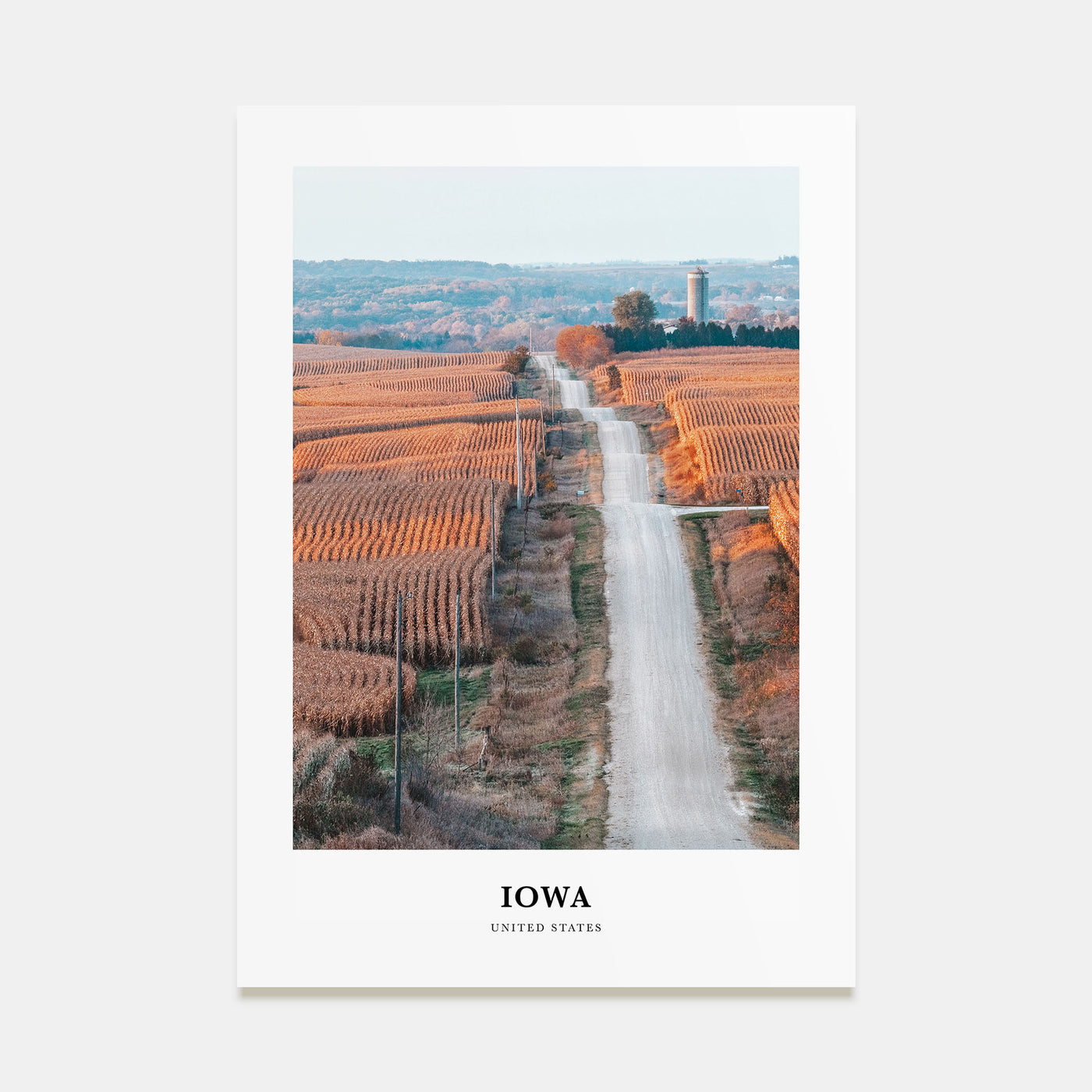 Iowa Portrait Color Poster