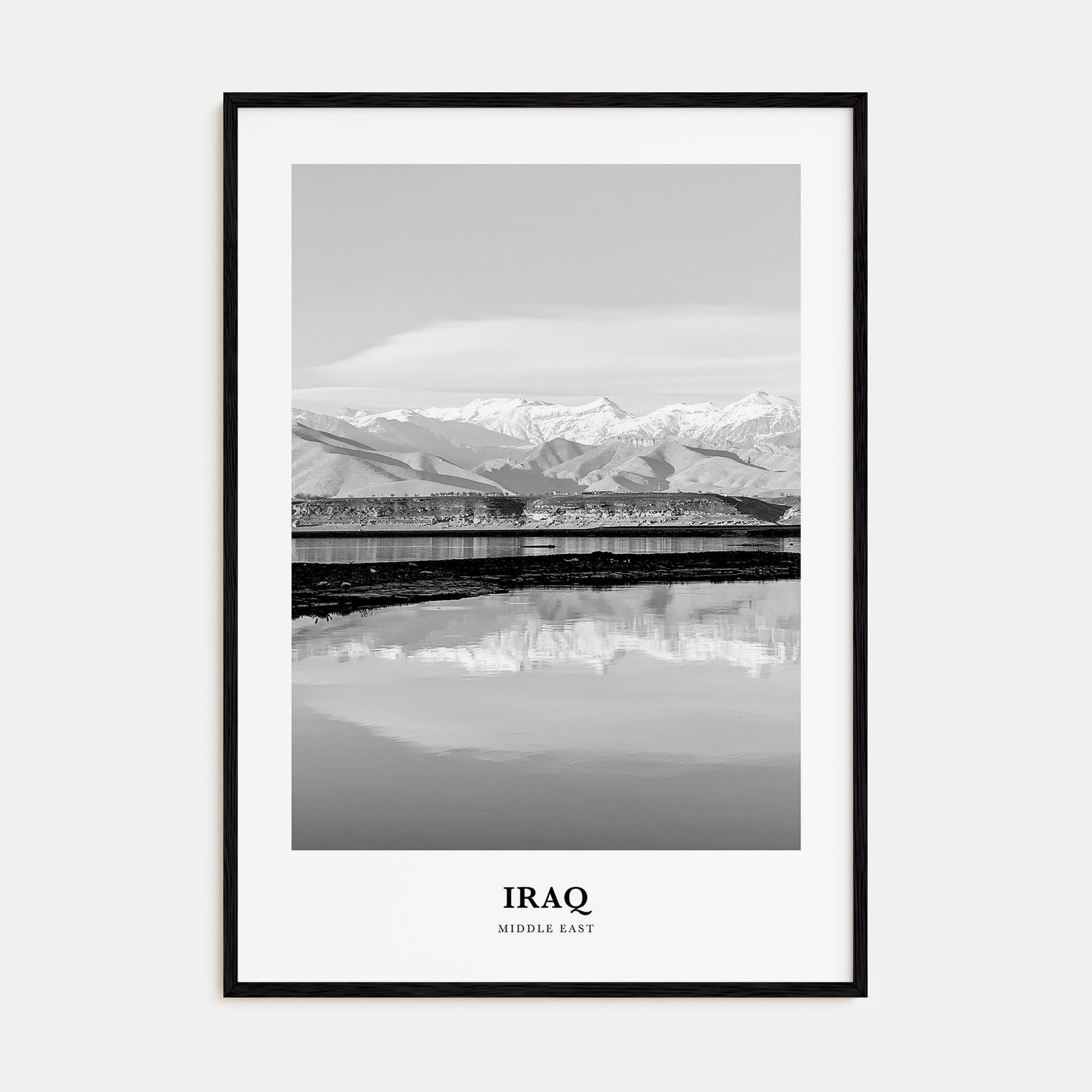 Iraq Portrait B&W Poster