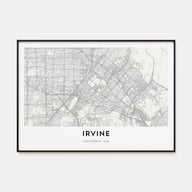 Irvine Map Landscape Poster