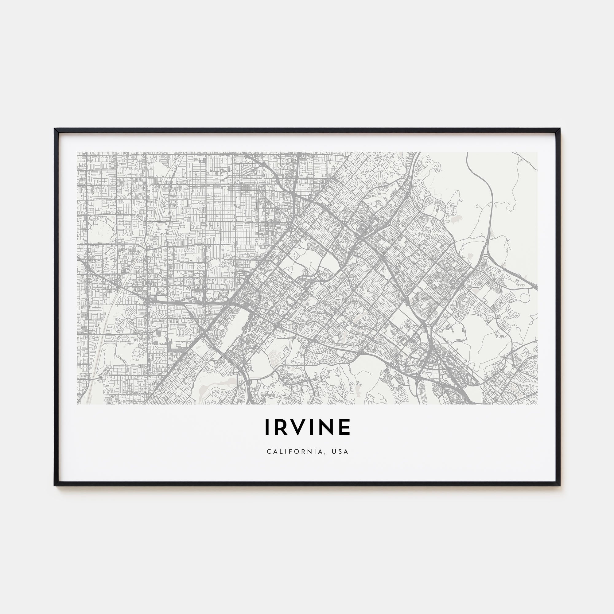 Irvine Map Landscape Poster