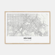 Irvine Map Landscape Poster