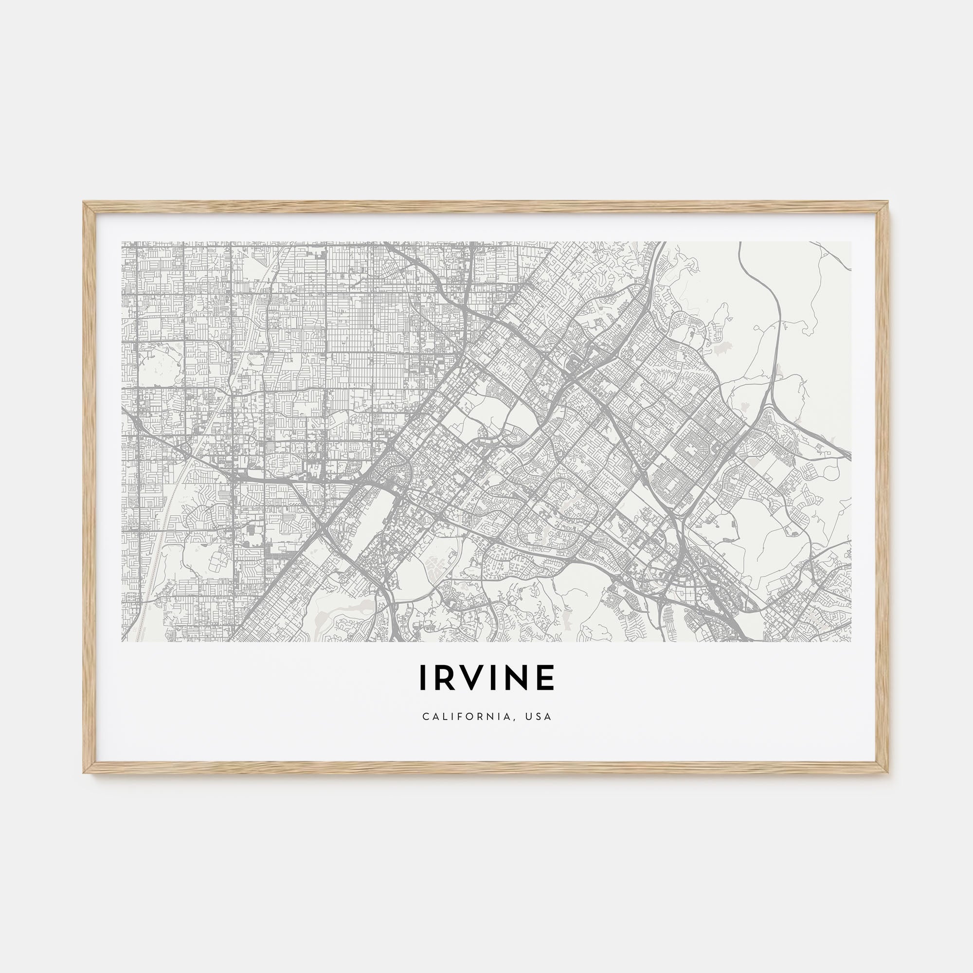 Irvine Map Landscape Poster