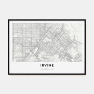 Irvine Map Landscape Poster