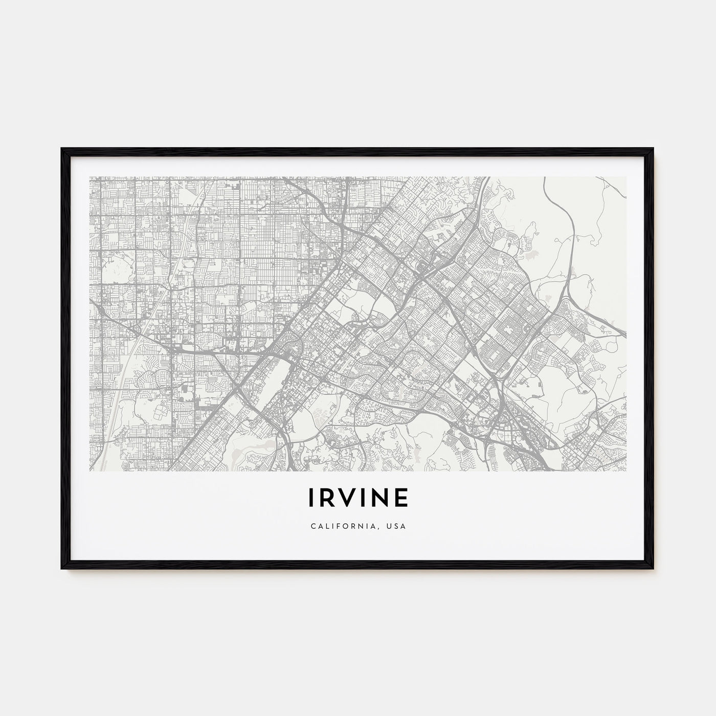 Irvine Map Landscape Poster