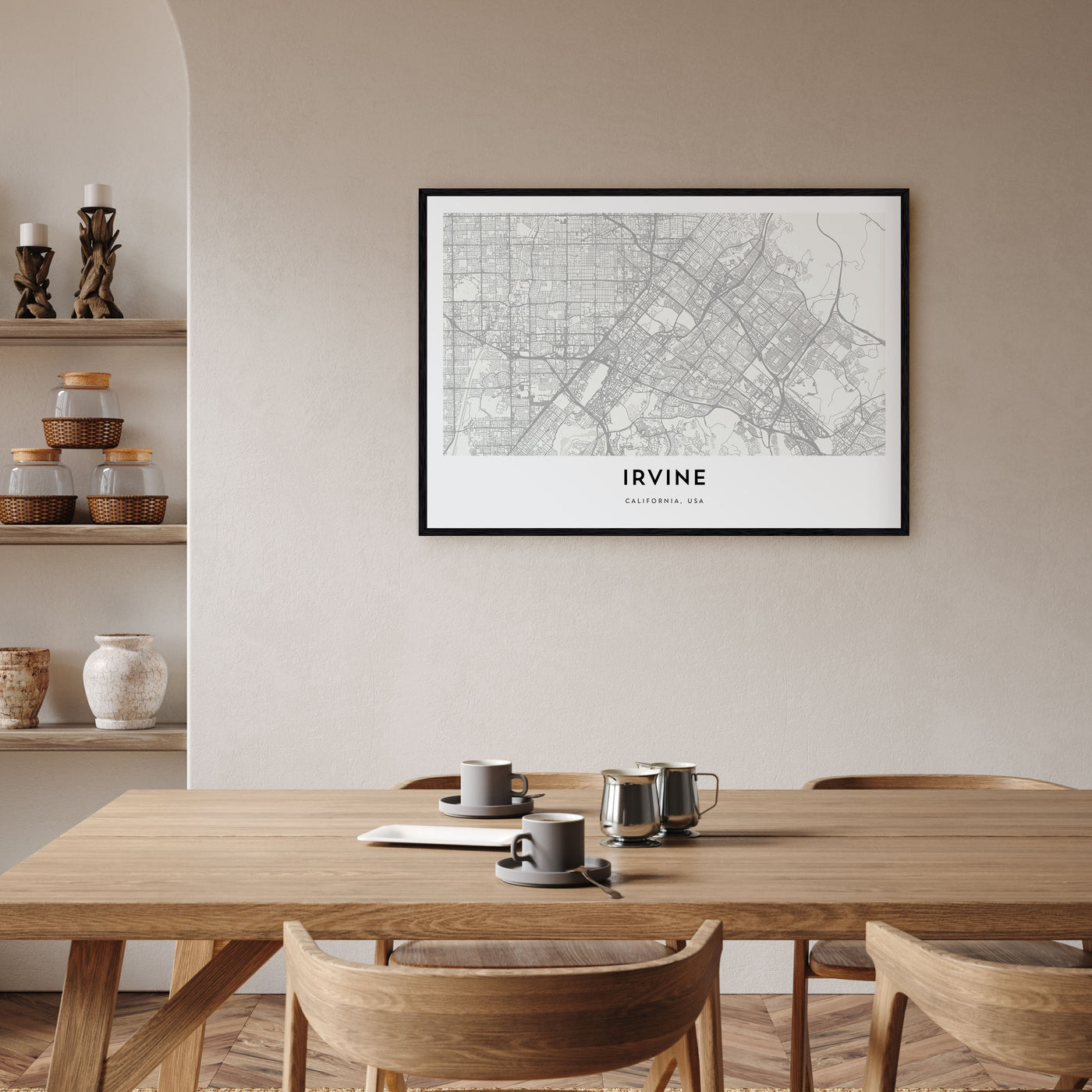 Irvine Map Landscape Poster