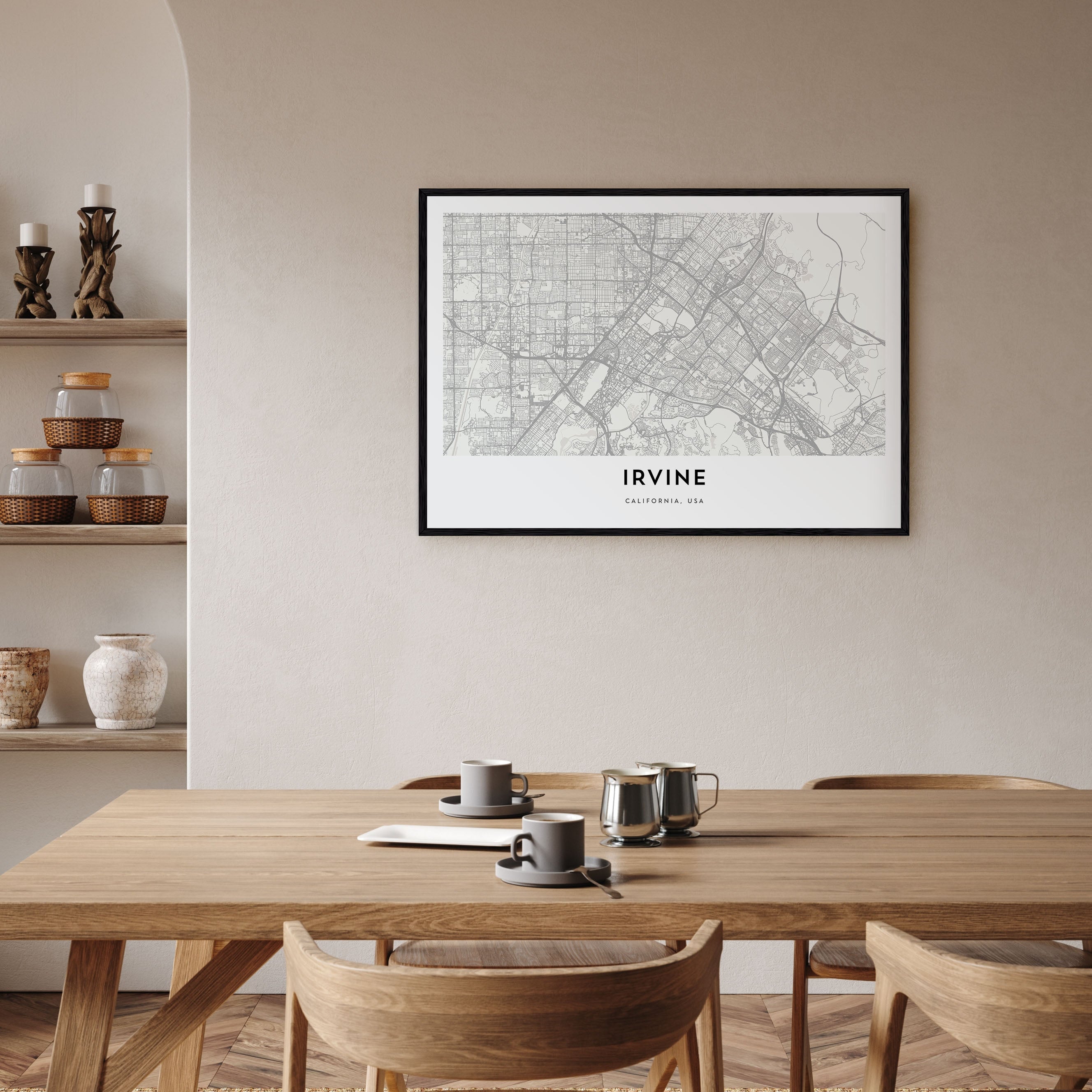 Irvine Map Landscape Poster