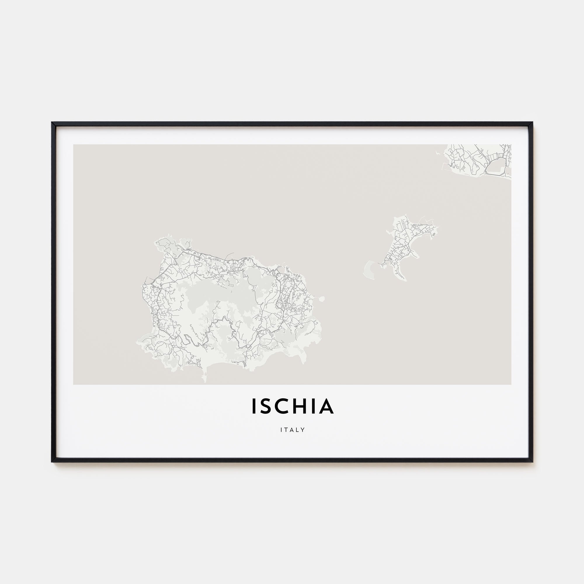 Ischia Map Landscape Poster