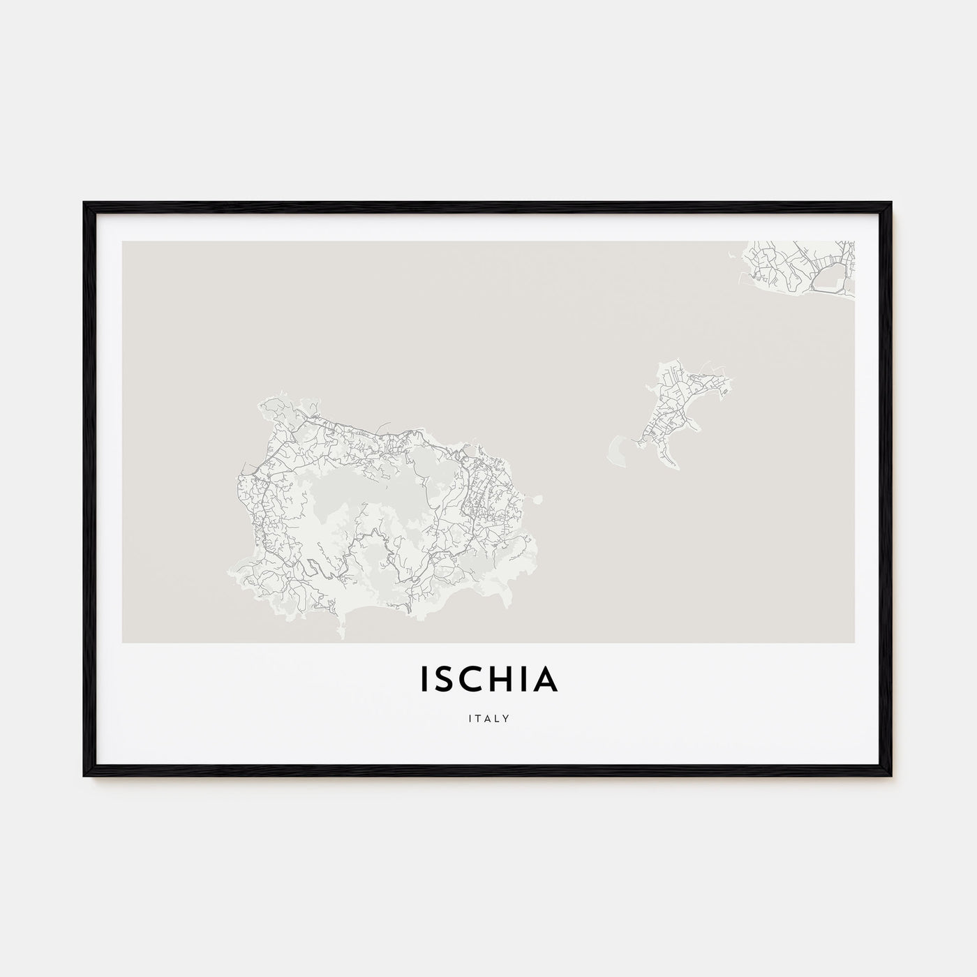 Ischia Map Landscape Poster