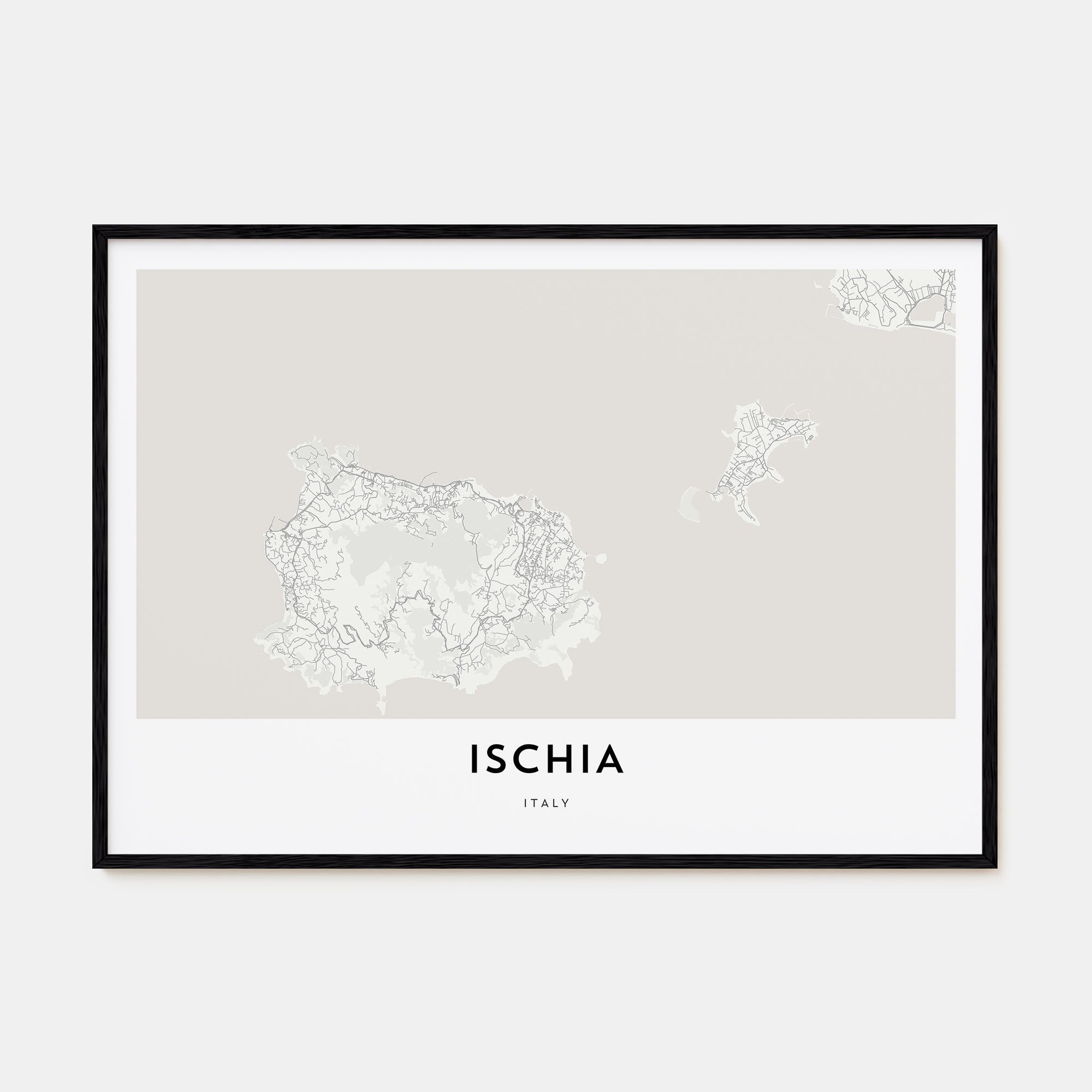 Ischia Map Landscape Poster