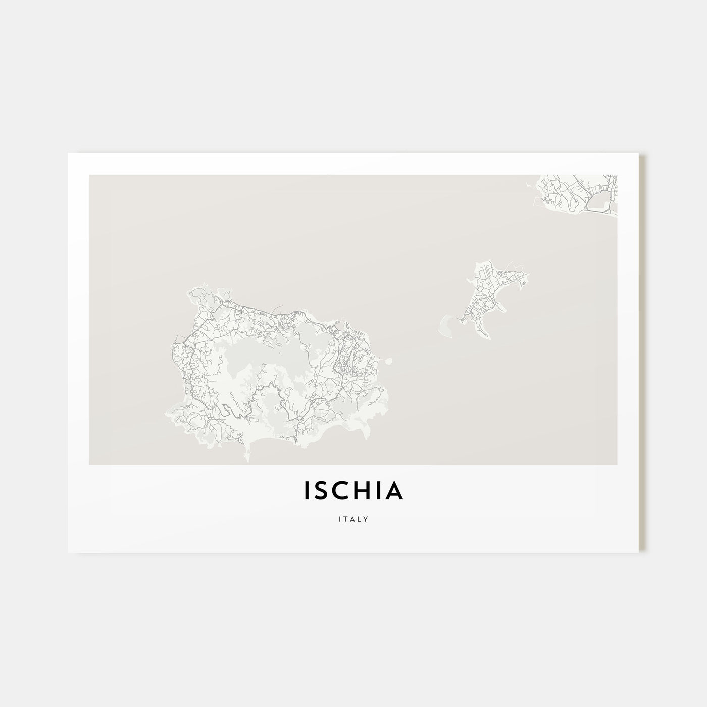 Ischia Map Landscape Poster