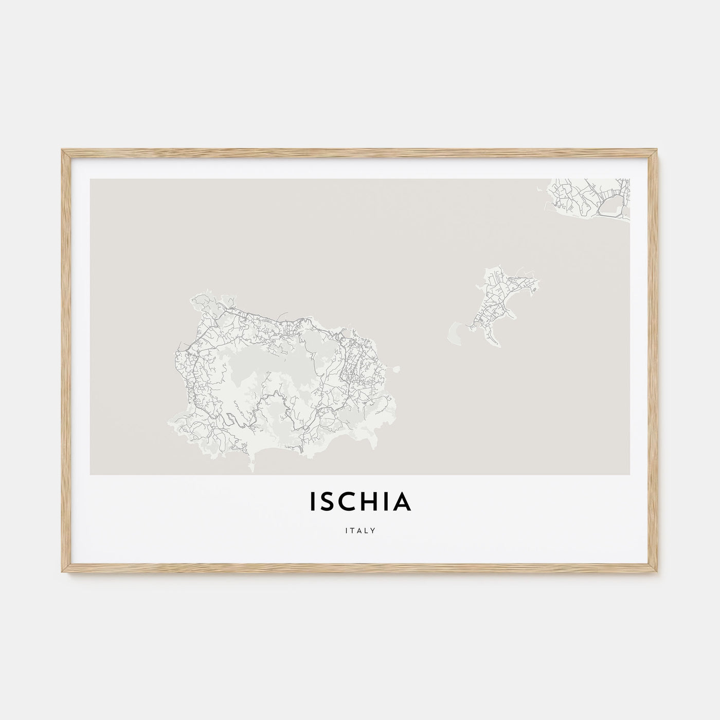 Ischia Map Landscape Poster