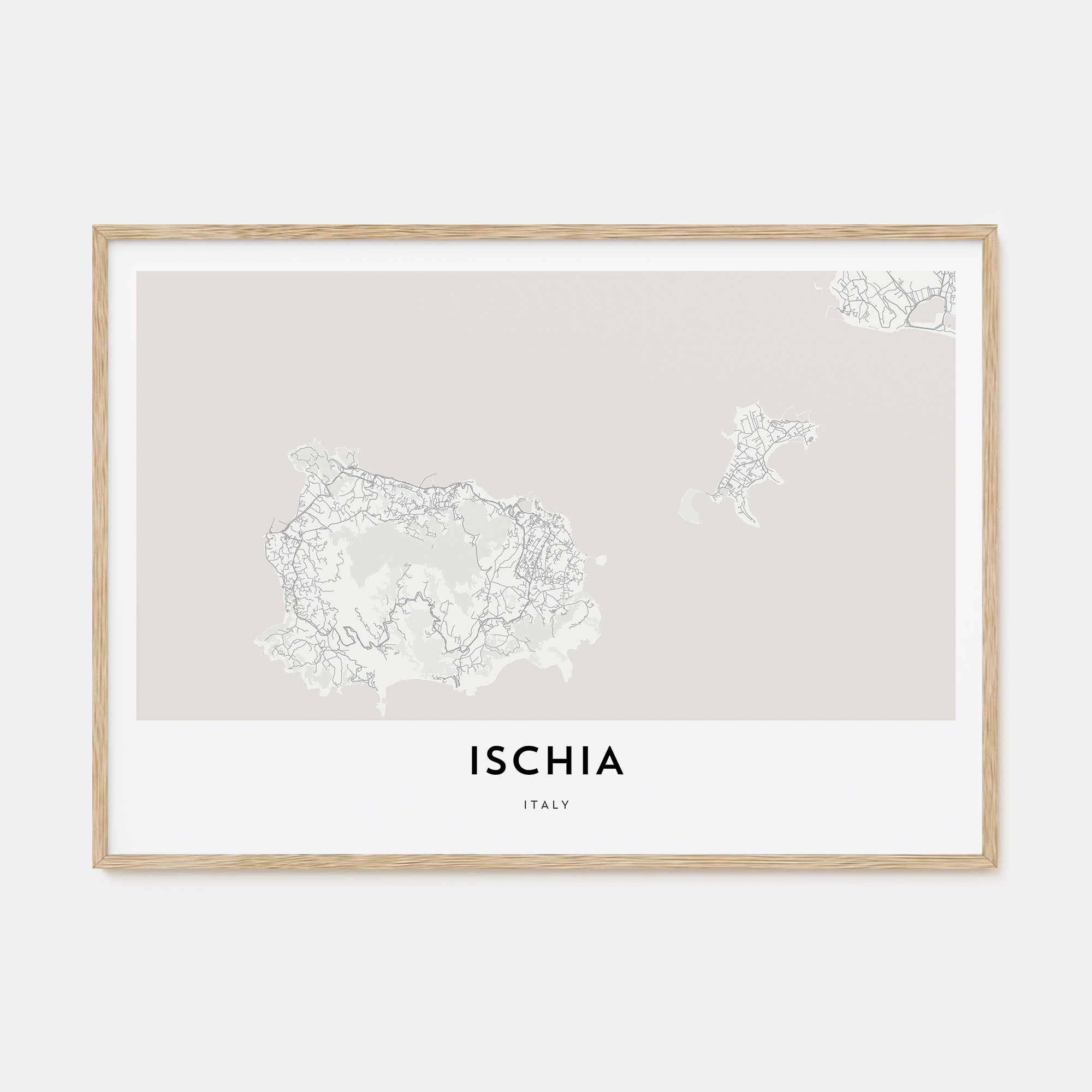 Ischia Map Landscape Poster