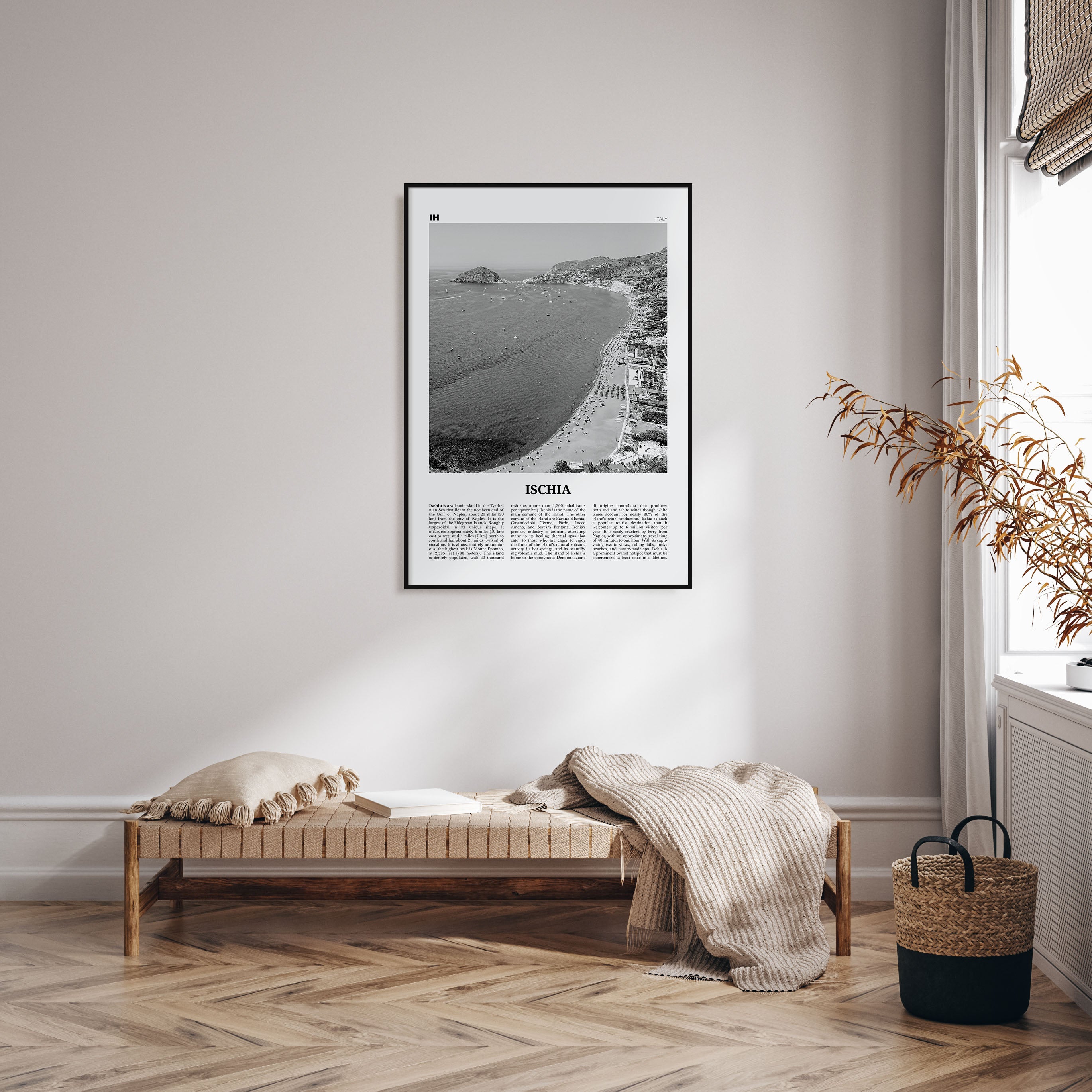 Ischia Travel B&W Poster
