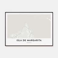 Isla de Margarita Map Landscape Poster