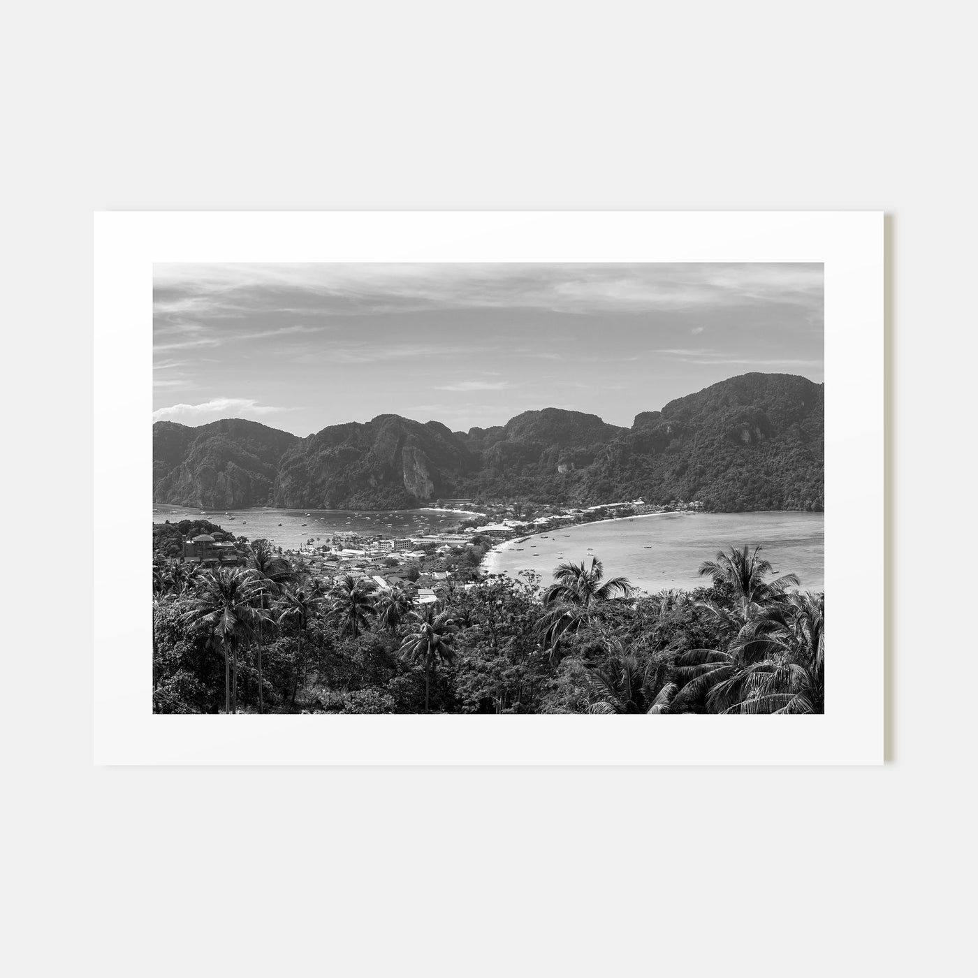 Isla Vista Landscape B&W Poster