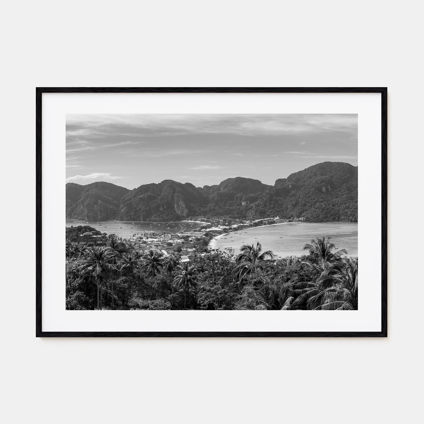 Isla Vista Landscape B&W Poster