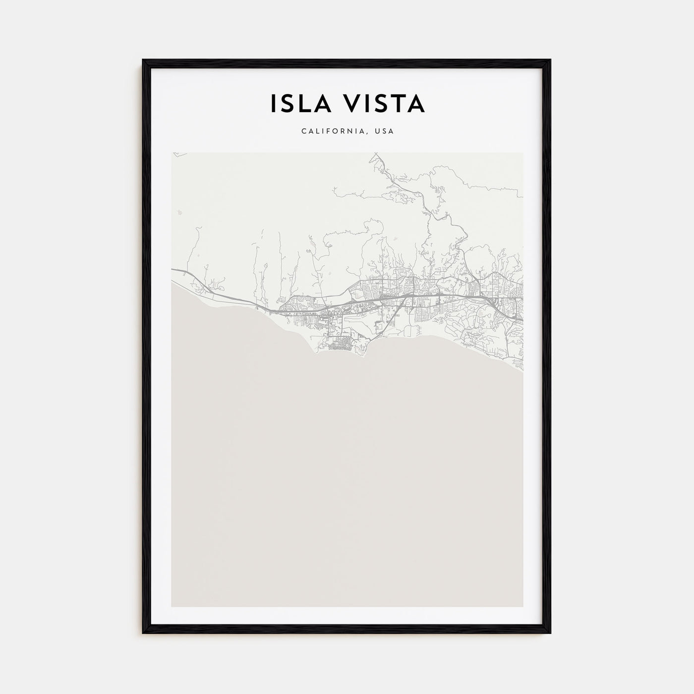 Isla Vista Map Portrait Poster