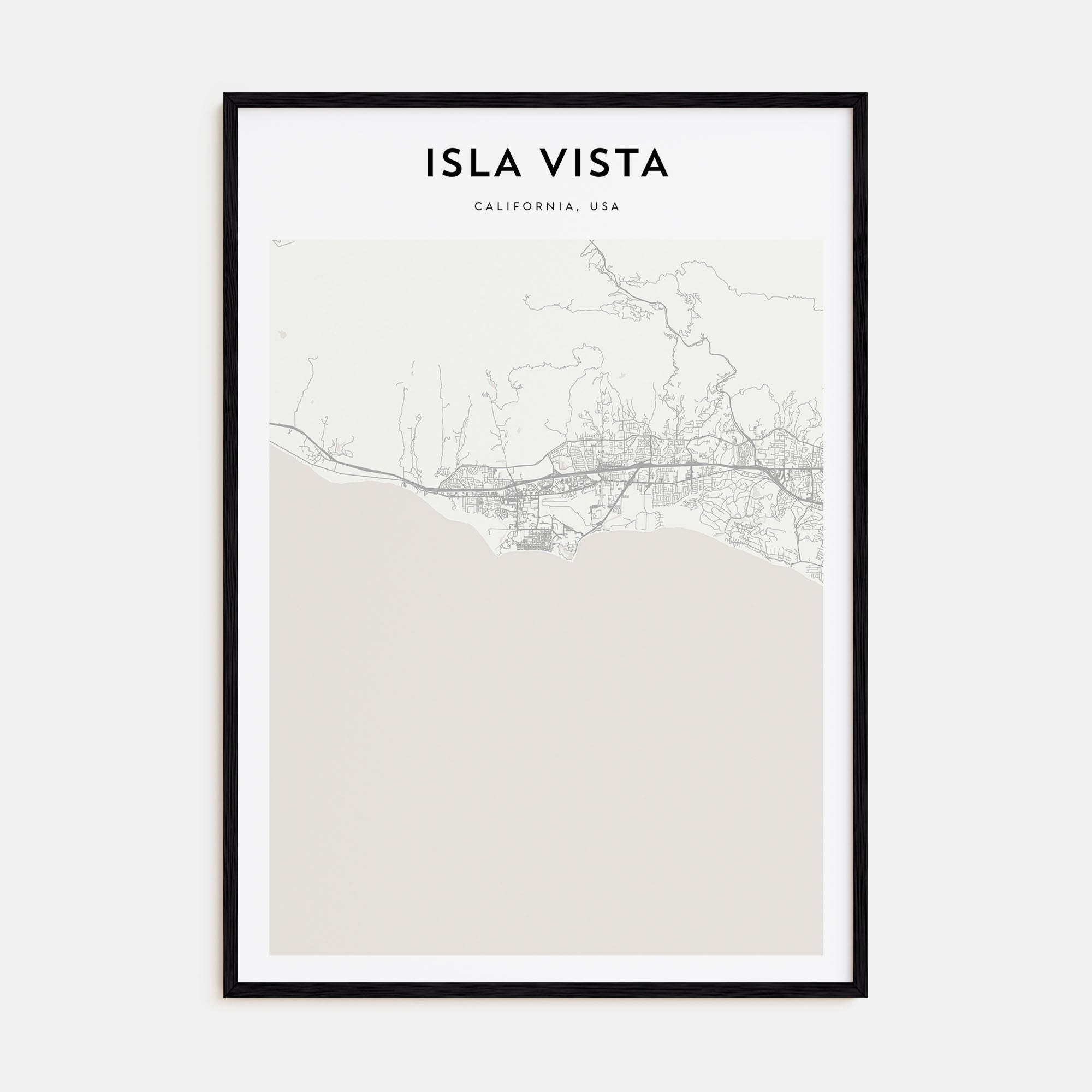 Isla Vista Map Portrait Poster