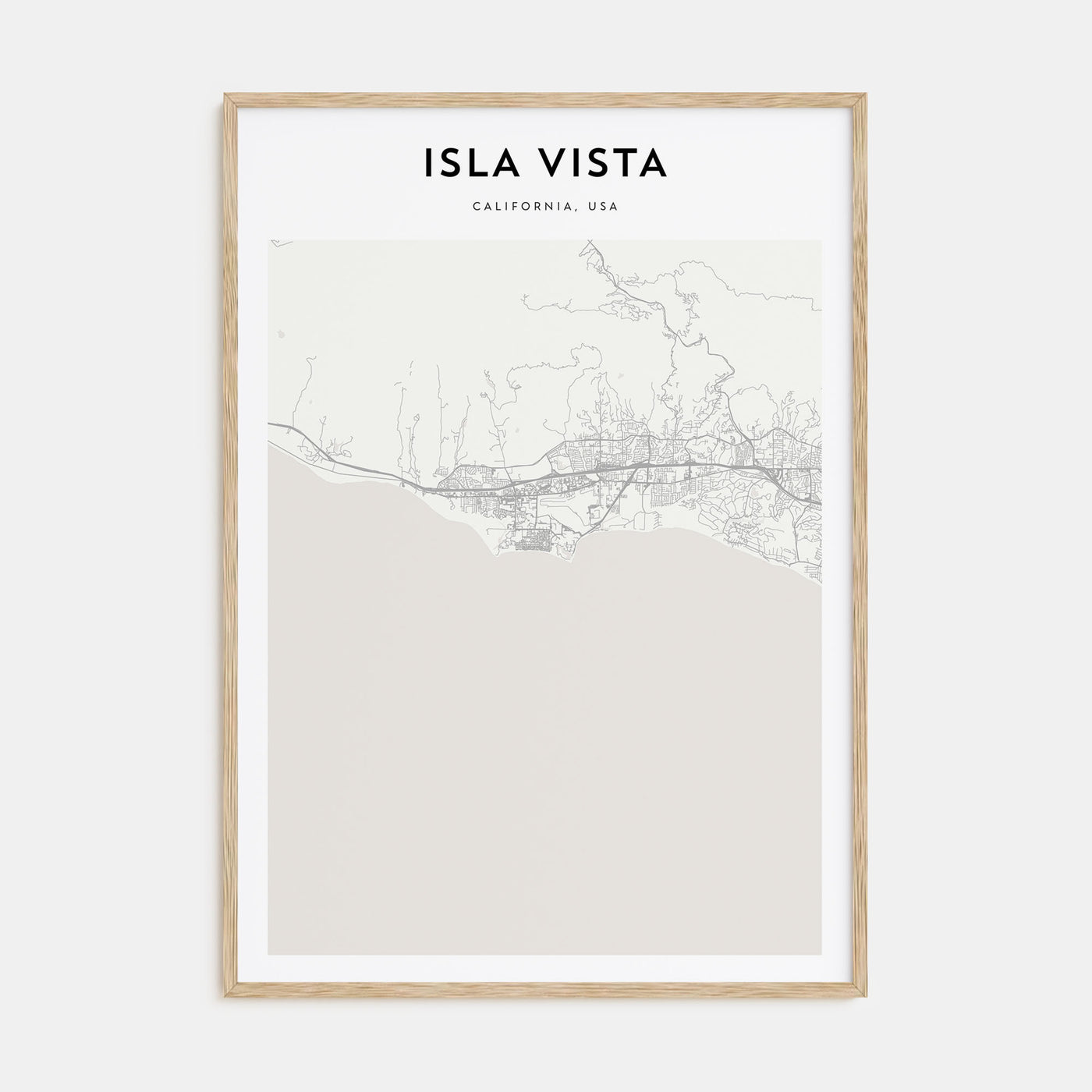 Isla Vista Map Portrait Poster