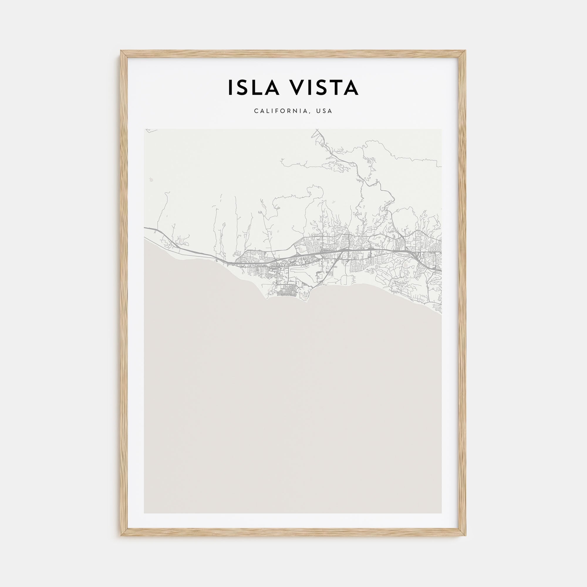 Isla Vista Map Portrait Poster