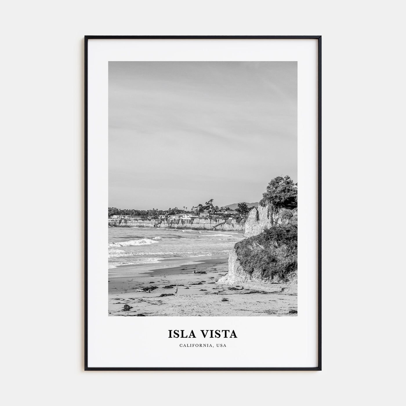 Isla Vista Portrait B&W Poster