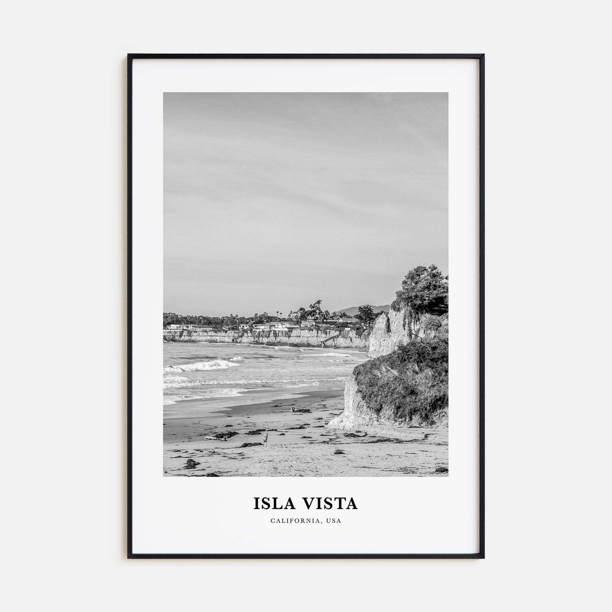 Isla Vista Portrait B&W Poster