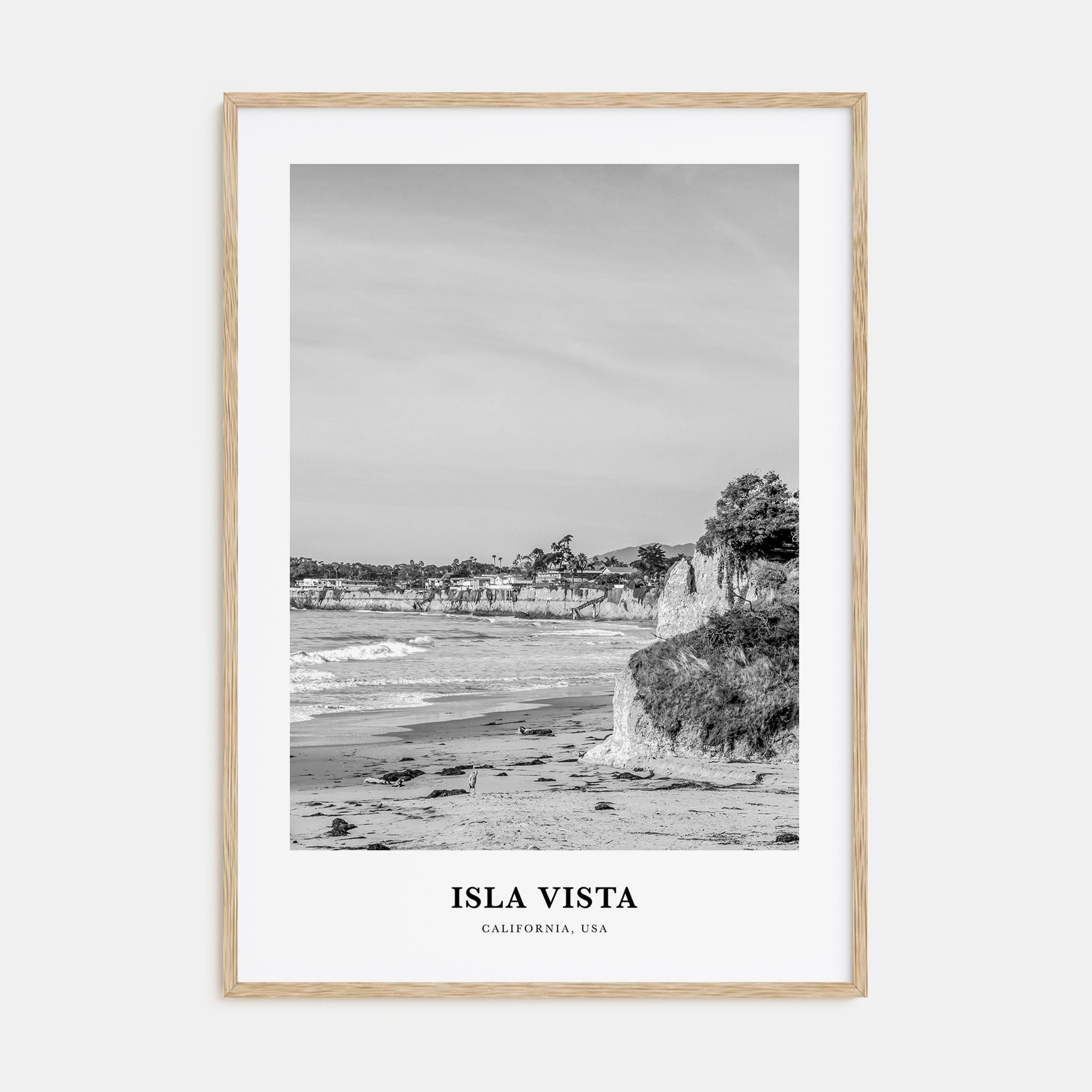 Isla Vista Portrait B&W Poster