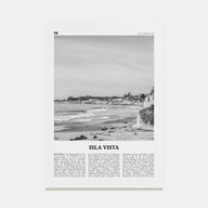 Isla Vista Travel B&W Poster