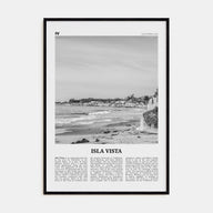Isla Vista Travel B&W Poster
