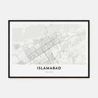 Islamabad Map Landscape Poster
